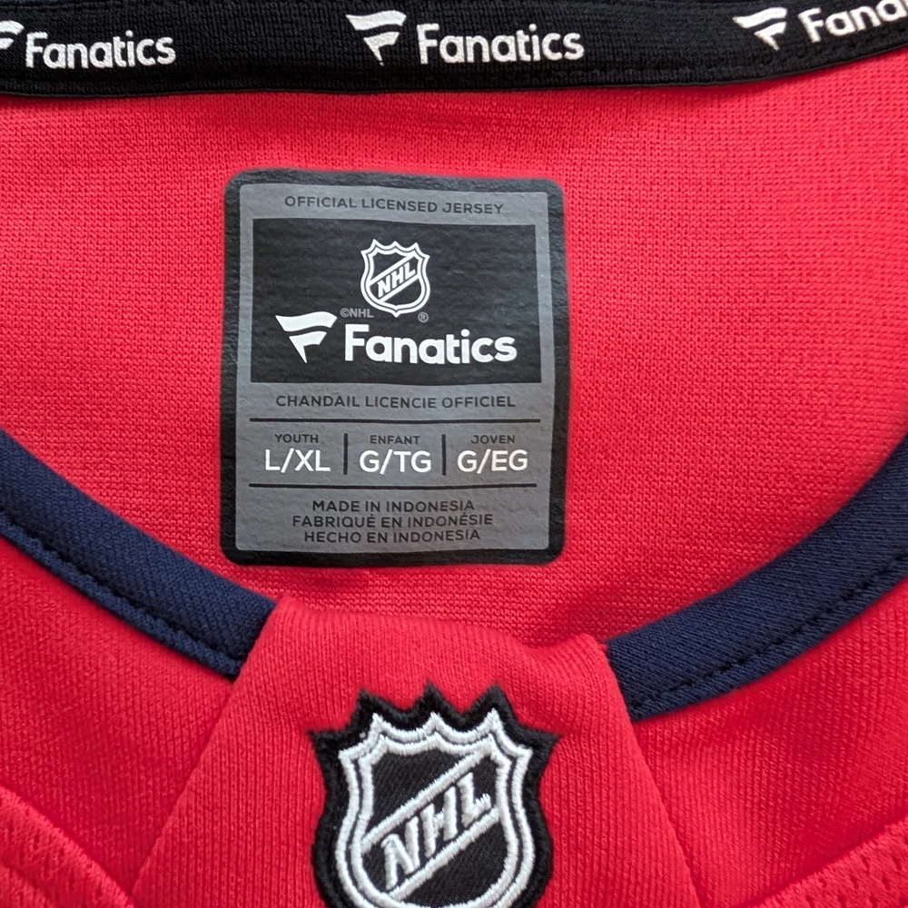 Fanatics Red and White Washington Capitals Kids Jersey